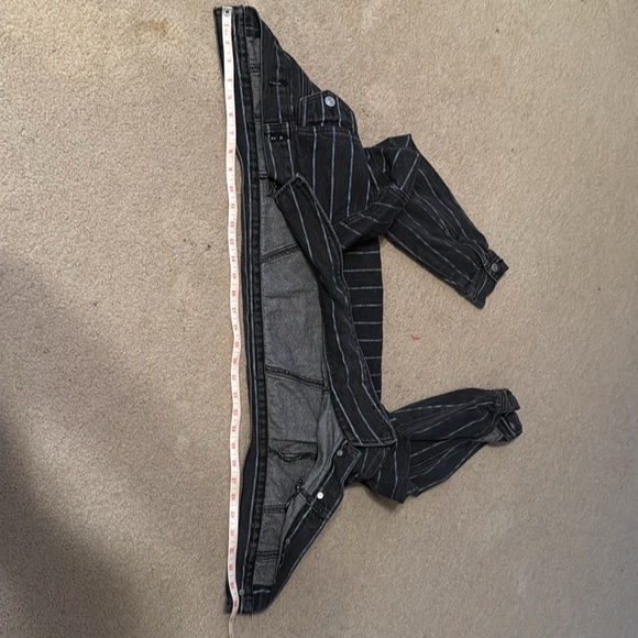 PacSun Black and White Stripe Jean Jacket - Picture 8 of 9